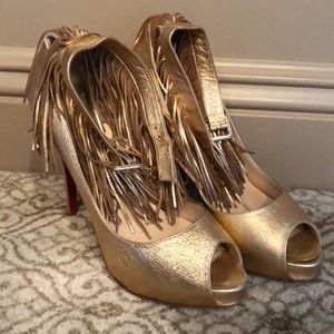 Christian Louboutin peep toe stilettos